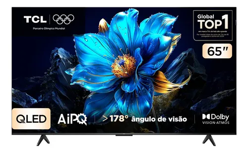 Smart TV TCL 65 Polegadas QLED 4K P7K WiFi Bluetooth Google TV HD...