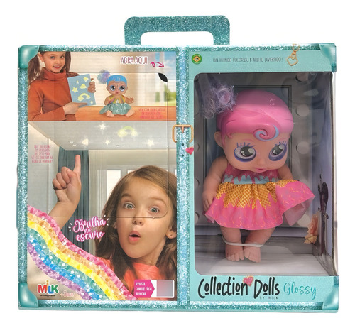 Muñeca 23 Cm Con Stickers Que Brillan En La Oscuridad