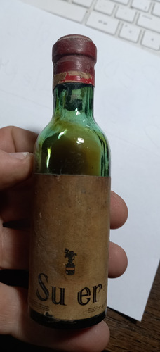 Botellita Antigua Miniatura Vino Suter S/abrir