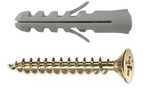 Tarugo Fischer 6 Mm + Tornillo 21 X 35  100 Unidades