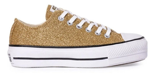 Converse Chuck Taylor All-star Brillo Gold Plataforma