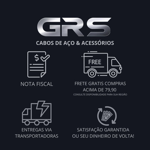 20m Cabo Aço Guincho Elétrico 3/16 6x19 Com Gancho 1,5 T