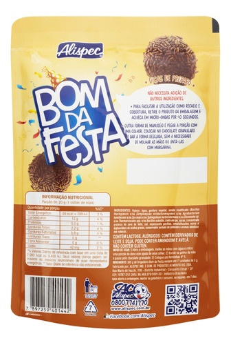 Brigadeiro Alispec Bom da Festa Sachê 385g