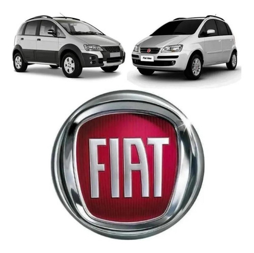 Emblema Grade Fiat Idea 2010 2011 2012 2013 2014 Vermelho