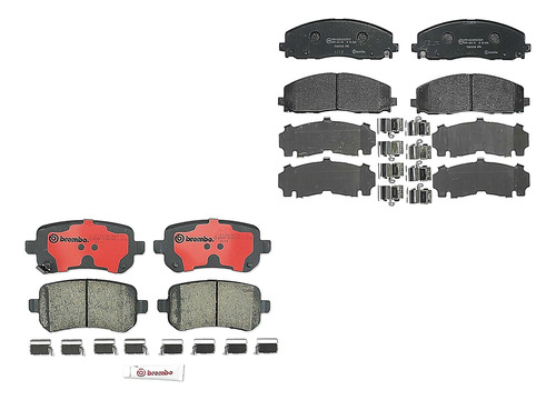 Set Balatas Bajos Metales Del + Tras Routan 09/12 Brembo