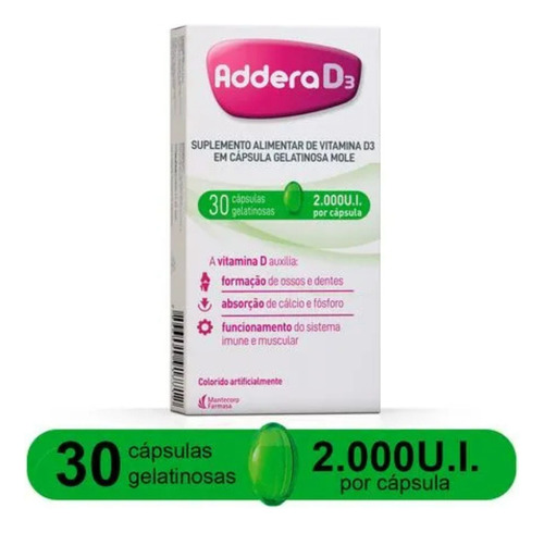 Addera D3 2000ui 30 Capsulas