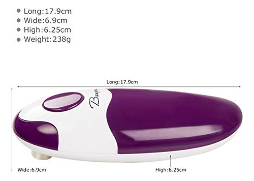 Abrelatas Automatico Para Cocina Seguro Sin Cordon Purple