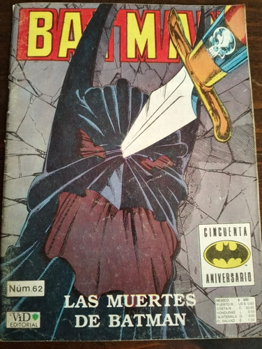 Batman No.62 Las Muertes De Batman Dc Comics Editorial Vid