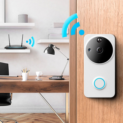 Portero Visor Inalámbrico Ip Wifi Cámara App Con Campanilla