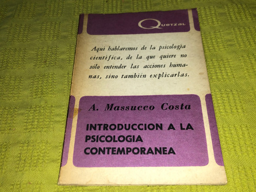 Introducción A La Psicología Contemporánea - Massucco Costa