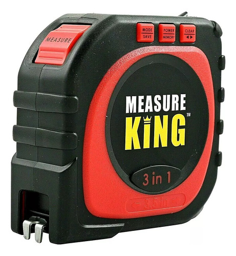 Cinta Métrica King 3 En 1 Pantalla Digital 3 Mts - Laser 7 M