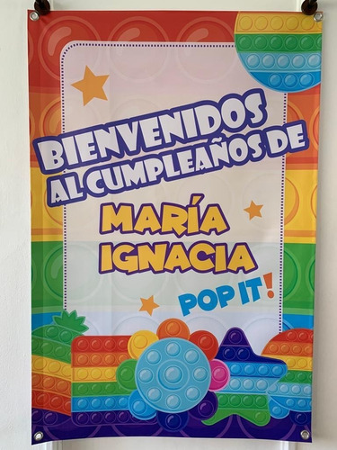 Pendón Pop It Para Cumpleaños