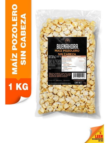 Maíz Pozolero Sin Cabeza Grande Edo. Morelos Premium 1kg