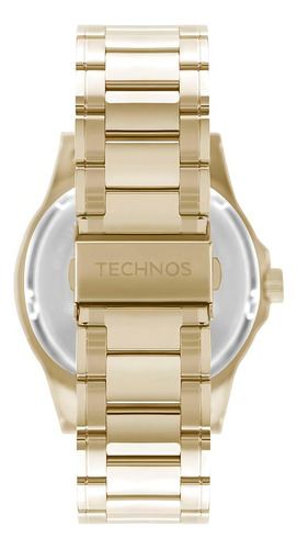 Relógio Technos Masculino Racer Basico Dourado - 2115two/1p Bisel Preto