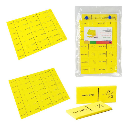 Dominó Trigonométrico Em Eva Material Pedagógico Didático