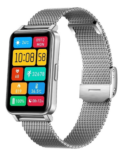Deportivo Reloj Inteligente Para Huawei Hombre, Rastreador Color De La Correa Silver Mesh 2