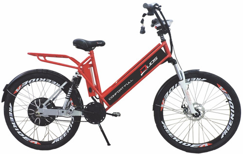 Bicicleta Elétrica Confort Full 800w 48v 12ah Cor Cereja