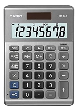 Calculadora De Escritorio Casio Ms-80b Plateado