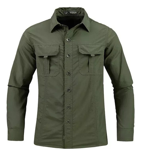 Camisa Táctica Militar Hombre, Transpirable E Impermeable