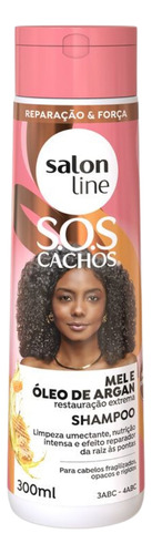Shampoo Capilar Sos Cachos Intenso Mel Argan 300m Salon Line