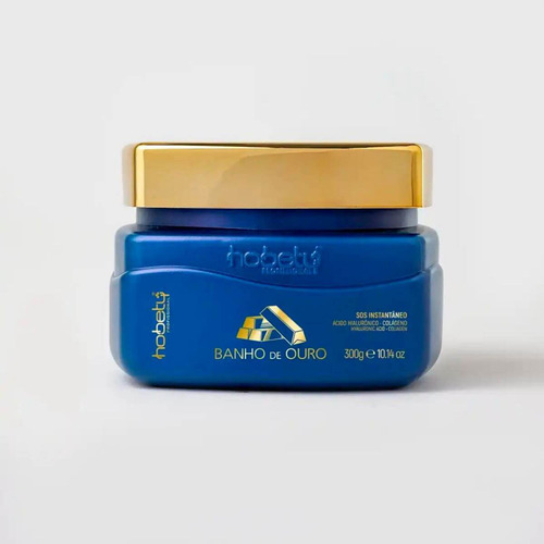 Máscara Banho De Ouro Hobety 300g Hidratação Brilho