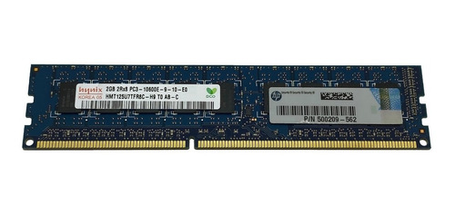 Memoria Ecc 2gb Ddr3 Pc3-10600e 1333mhz Udimm Para Hp E Dell