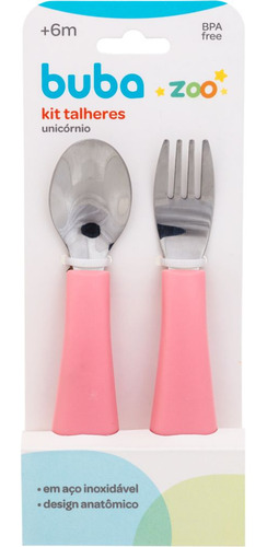Kit Talheres Infantil Garfo E Colher Bubazoo - Buba
