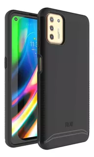 Funda Protectora Tudia Dualshield Para Moto G9 Plus, Negro