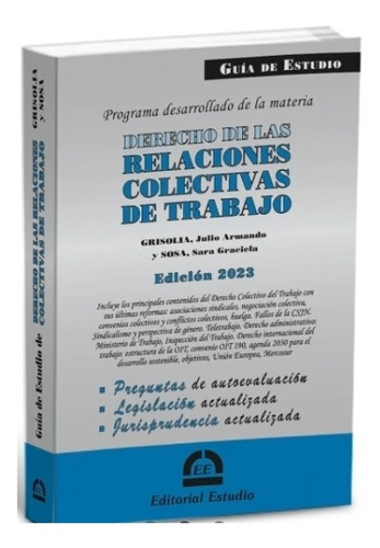 Guía Estudio Derecho De Las Relaciones Colectivas De Trabajo