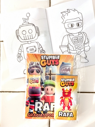 Stumble Guys - 20 Libritos Para Colorear Con 20 Lapices X6
