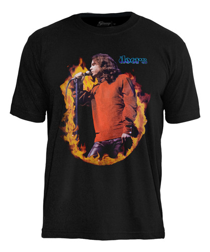 Camiseta The Doors Jim Morrison Stamp Rockwear Ts1564 Fire