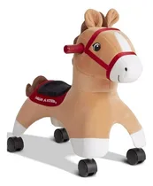 Comprar Caballo Radio Flyer Montable Con Ruedas Cafe Con Rojo