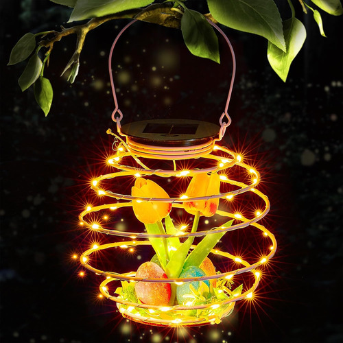 Farol Solar De Pascua Con Huevos Integrados En Forma De Piña