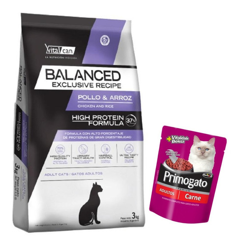 Vet Can Balanced Gato Adulto Exclusive Recipe 3 Kg Y Regalo 