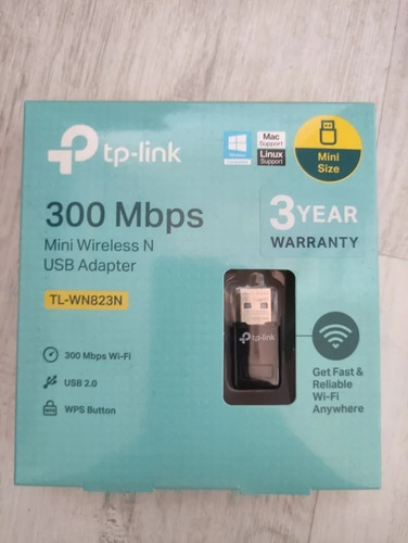Adaptador De Red N 300mbps Tp-link Tl-wn823n