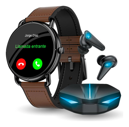 Smartwatch Era One Tacto Piel Café + Dark Manta