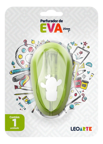 Perfurador De Eva 25mm Cactos Verde - Leo&leo