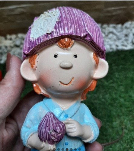 Casal Boneco Resina Casa E Jardim Enfeite Estatueta
