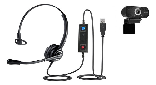 Voicepro 10 Auricular Usb Microfono Cancelacion Ruido Camara