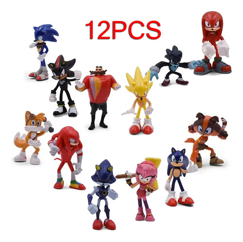 Juego De Juguetes De Pvc De Personajes De Sonic 2nd Generati