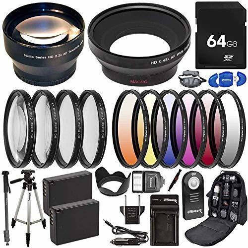 Kit De Accesorios De 58 Mm Para Canon Eos Rebel T7 T6 T...