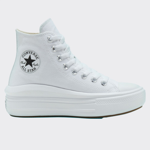 Tenis Converse All Star Chuck Taylor Move High Top Urbano Mujer color white/natural ivory/black - adulto 24 MX