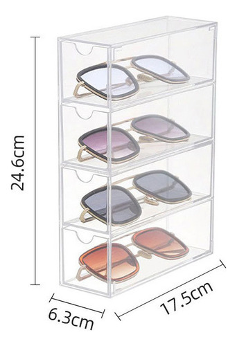 Kl E, Caja Almacenamiento Apilable For Gafas Acrílicas