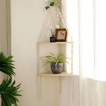 Comprar Estantería Macramé Boho Estante De Pared Rústico
