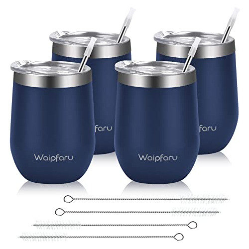 Waipfaru Wine Tumbler, 12 Oz/4 Pack Tumbler De Vinos 64339