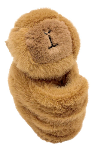 Peluche Pulsera Capybara/capibara/carpincho 13cm X1 Unid Durazno