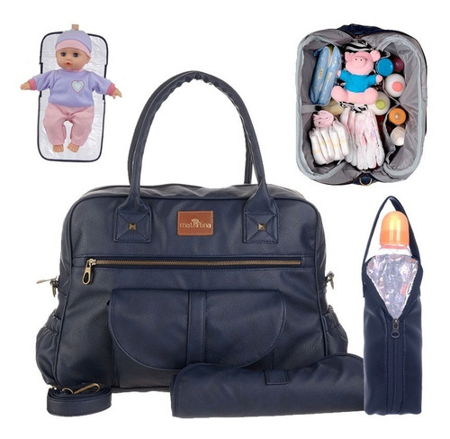 Bolso Maternal Mama Y Papa Incluye Cambiador Materlina