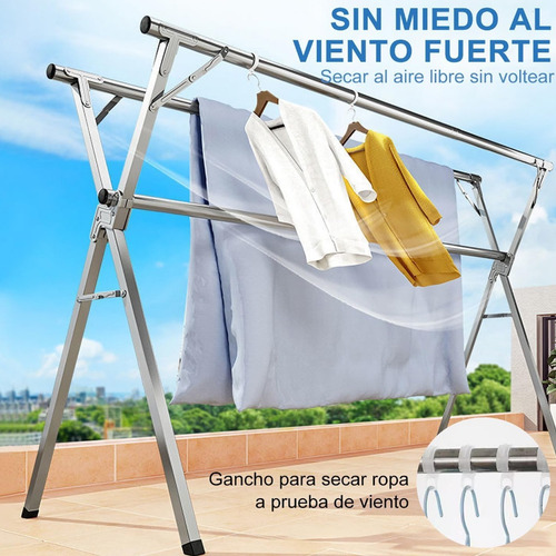 Tendedero Retráctil De Acero Inoxidable Plegable Para Colgar