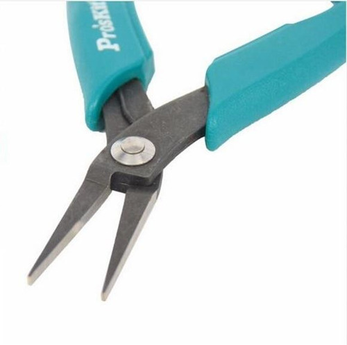 Imagen 3 de 4 de Pinza De Punta Plana Para Electronica 145mm Proskit 8pk-104d