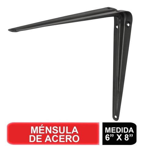 Mensula Negra 6'' X 8'' Fiero 44452